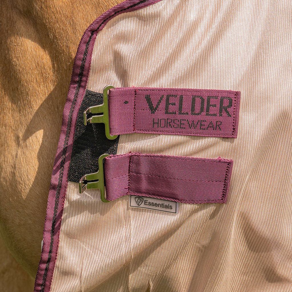 Velder Horsewear Essentials Coperta Antimosche Mesh con collo Earth Grey
