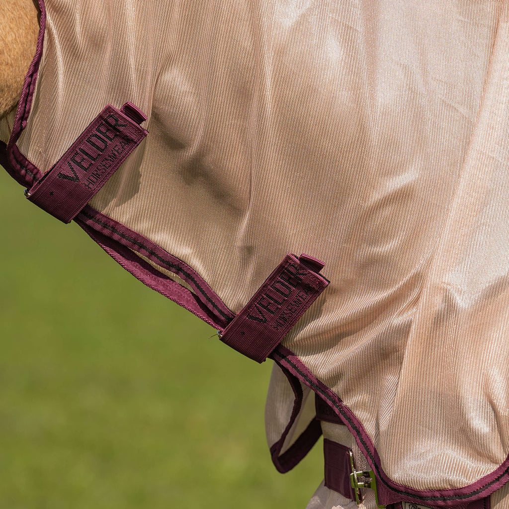 Velder Horsewear Essentials Coperta Antimosche Mesh con collo Earth Grey