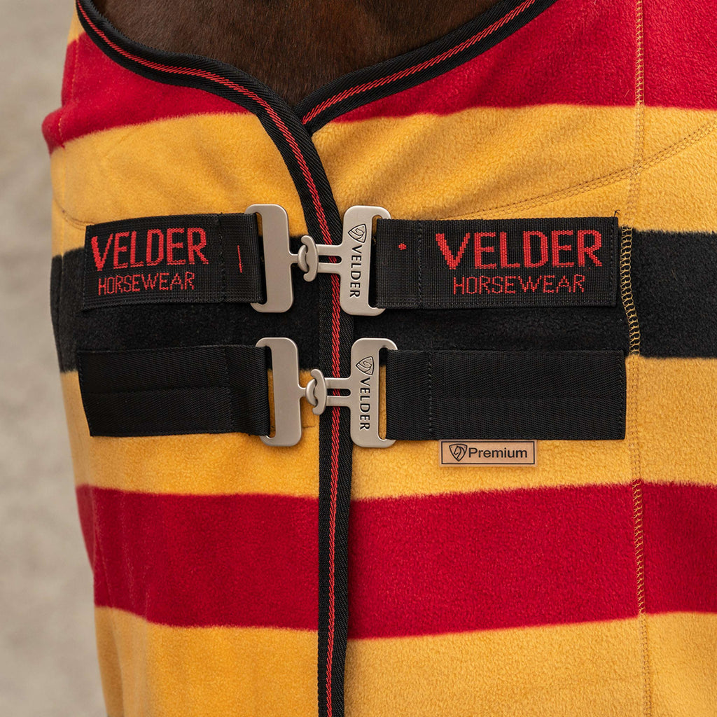Velder Horsewear Premium Pony Deluxe Fleece Cooler Rug Nero/Giallo