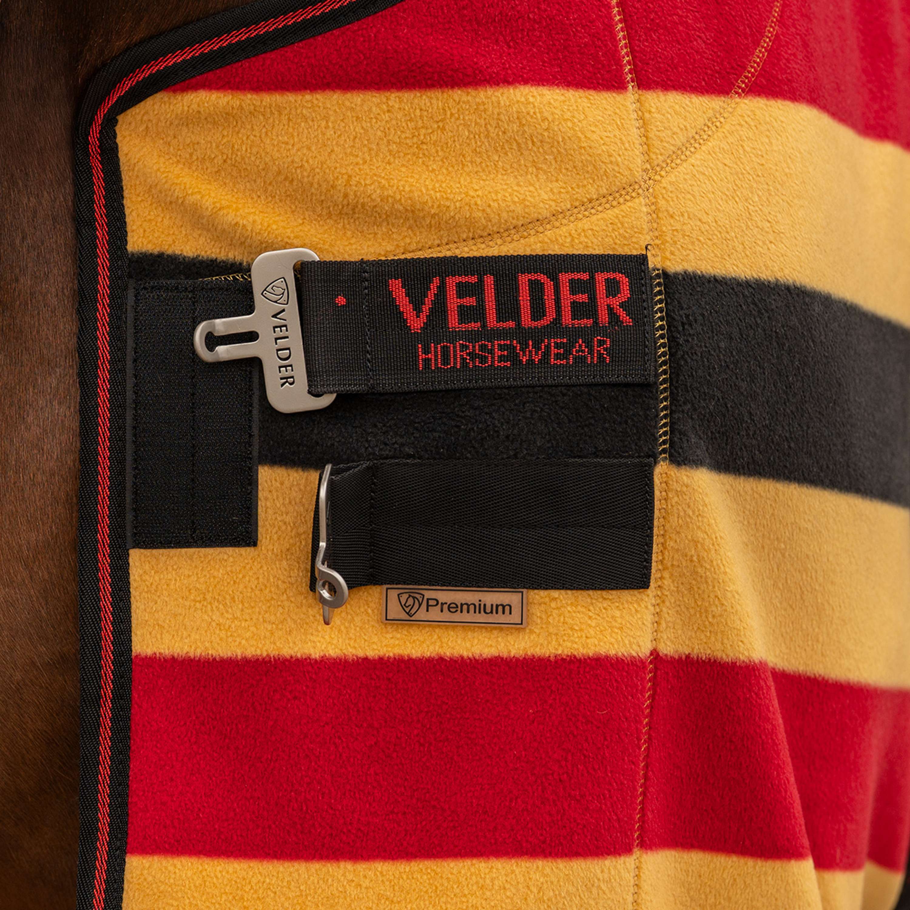 Velder Horsewear Premium Pony Deluxe Fleece Cooler Rug Nero/Giallo