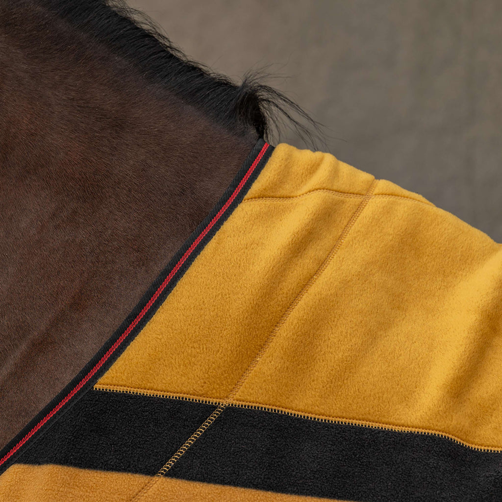 Velder Horsewear Premium Pony Deluxe Fleece Cooler Rug Nero/Giallo