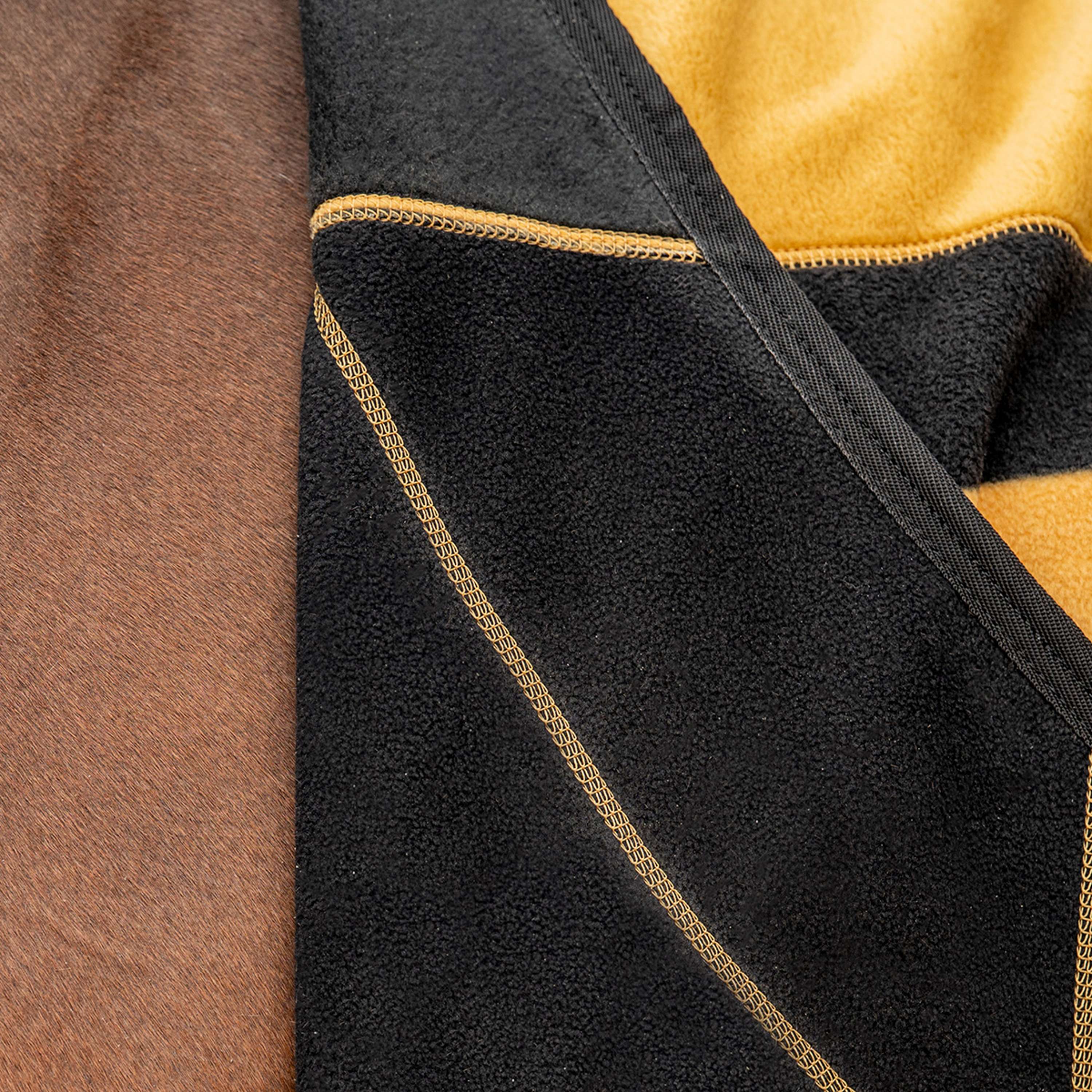 Velder Horsewear Premium Pony Deluxe Fleece Cooler Rug Nero/Giallo