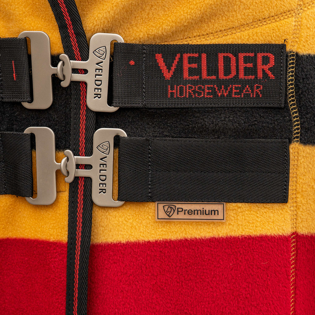Velder Horsewear Premium Deluxe Fleece Cooler Rug Nero/Giallo