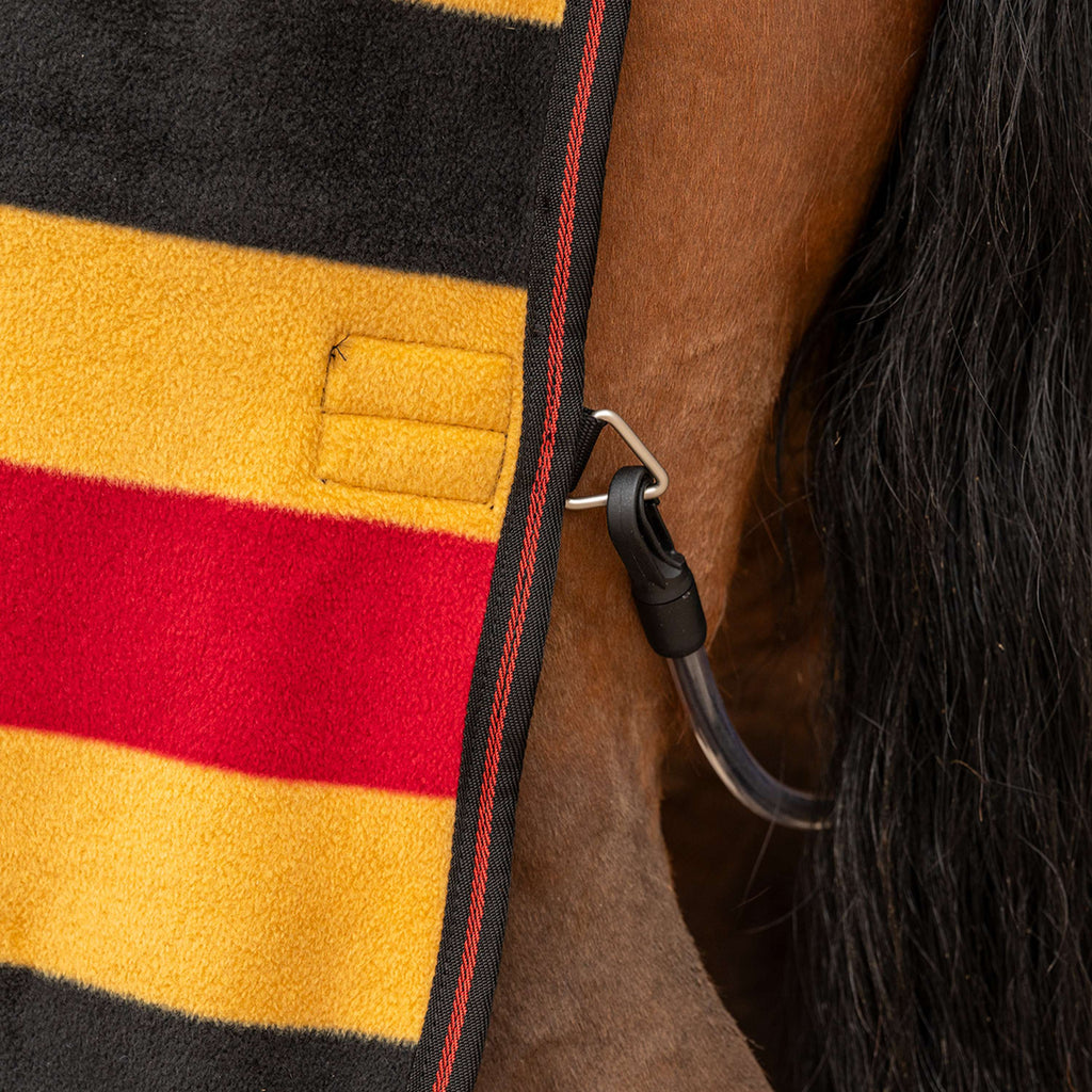 Velder Horsewear Premium Deluxe Fleece Cooler Rug Nero/Giallo
