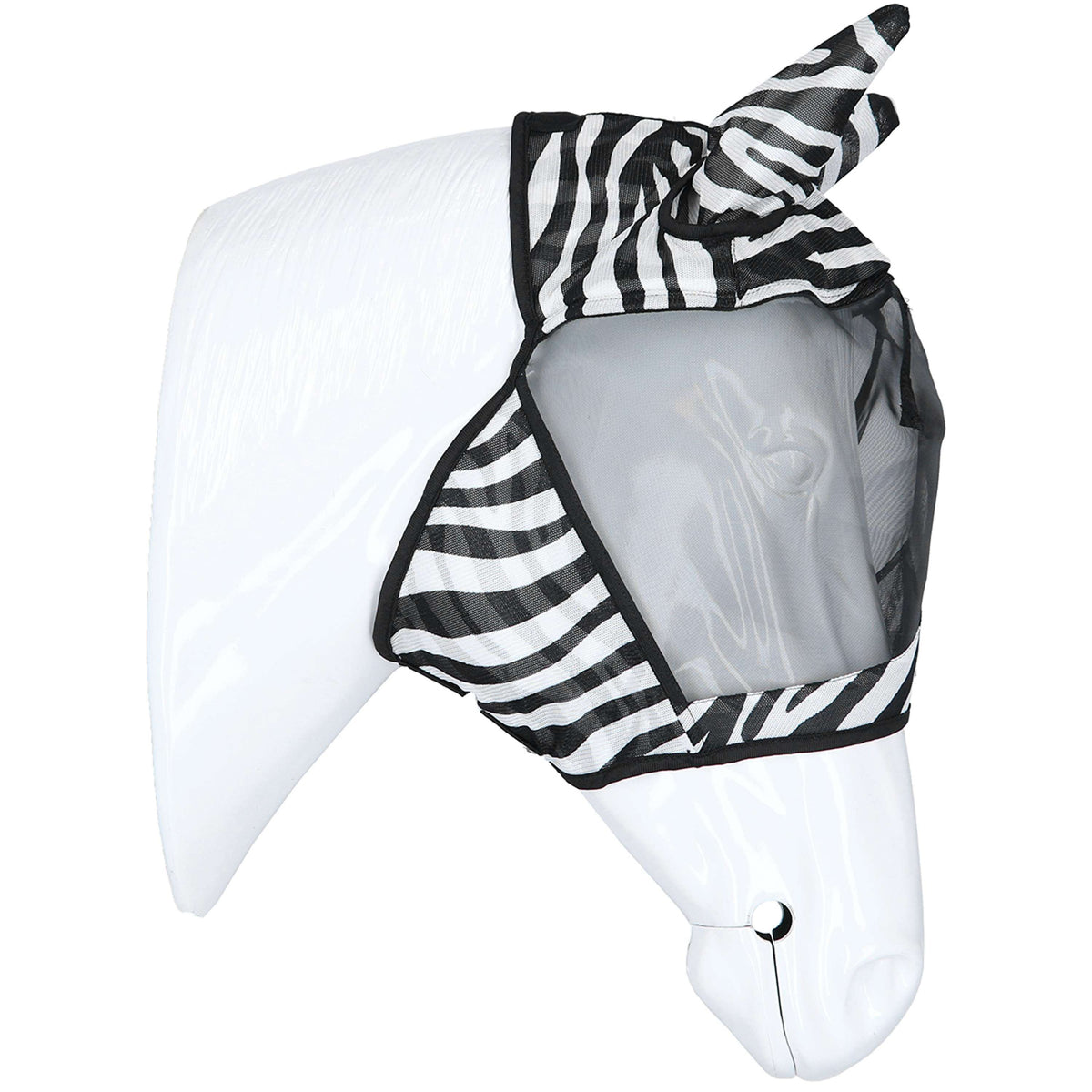 Velder Horsewear Essentials Maschera per Mosche Zebra con Orecchie Nero/Bianco