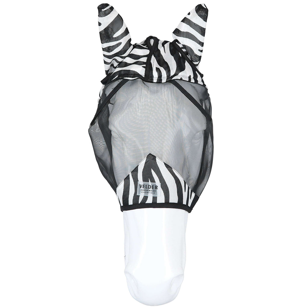Velder Horsewear Essentials Maschera per Mosche Zebra con Orecchie Nero/Bianco