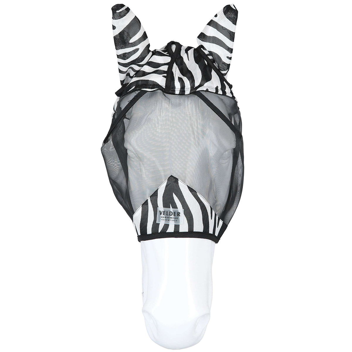 Velder Horsewear Essentials Maschera per Mosche Zebra con Orecchie Nero/Bianco