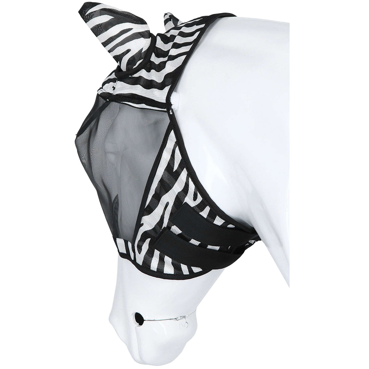 Velder Horsewear Essentials Maschera per Mosche Zebra con Orecchie Nero/Bianco
