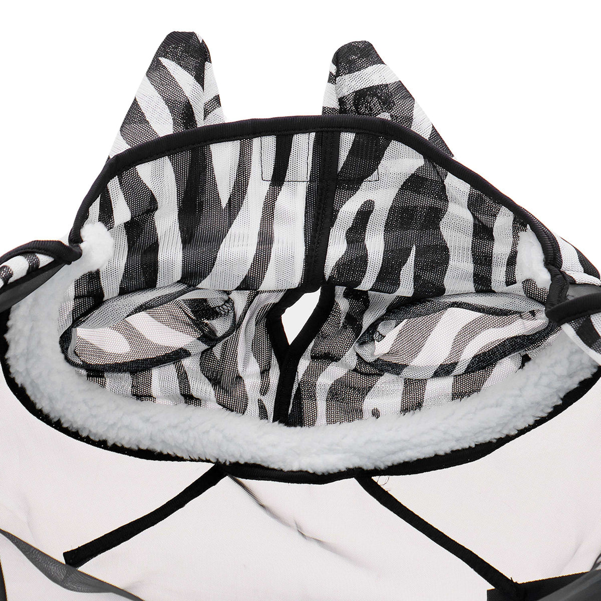Velder Horsewear Essentials Maschera per Mosche Zebra con Orecchie Nero/Bianco