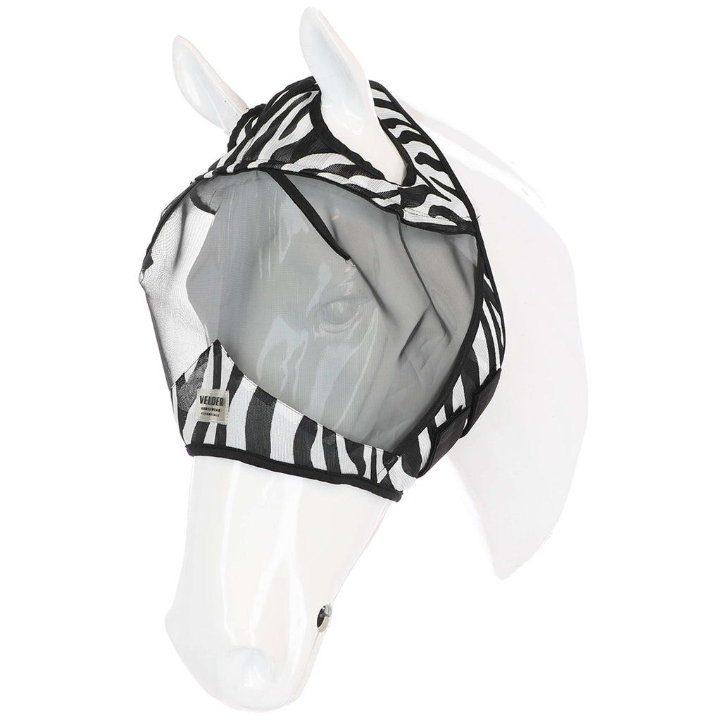 Velder Horsewear Essentials Maschera per Mosche Zebra Senza orecchie Nero/Bianco