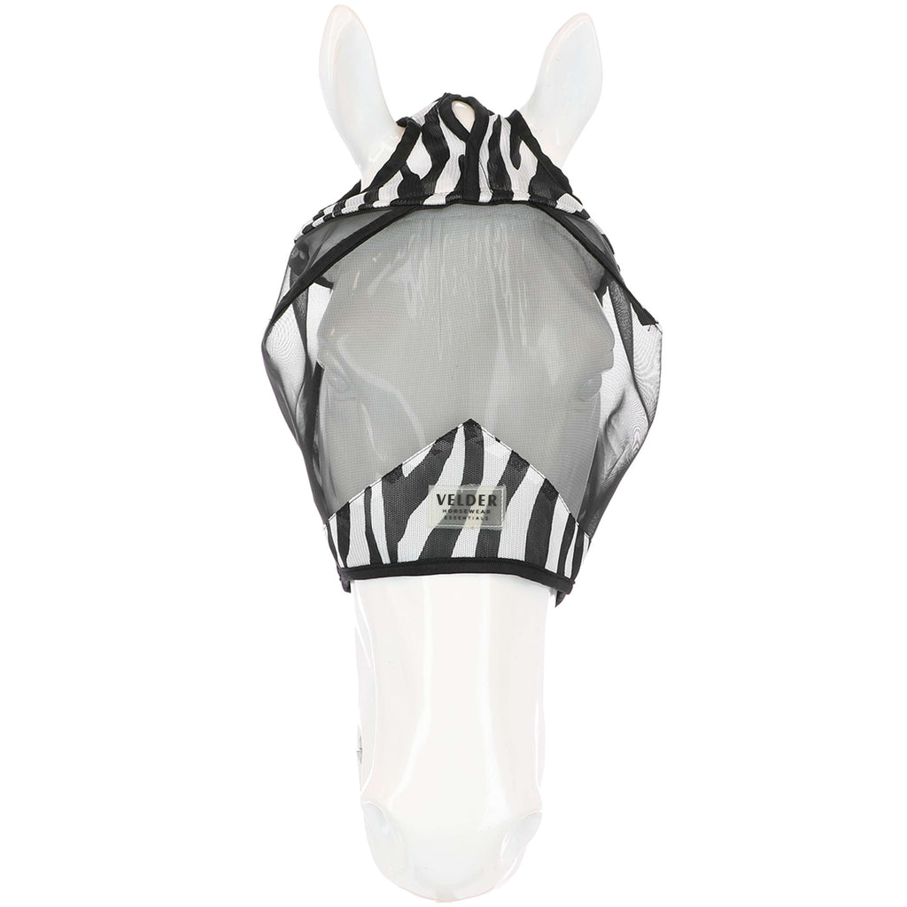 Velder Horsewear Essentials Maschera per Mosche Zebra Senza orecchie Nero/Bianco
