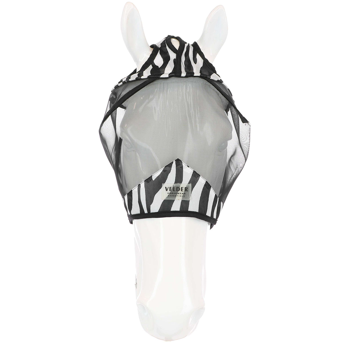 Velder Horsewear Essentials Maschera per Mosche Zebra Senza orecchie Nero/Bianco