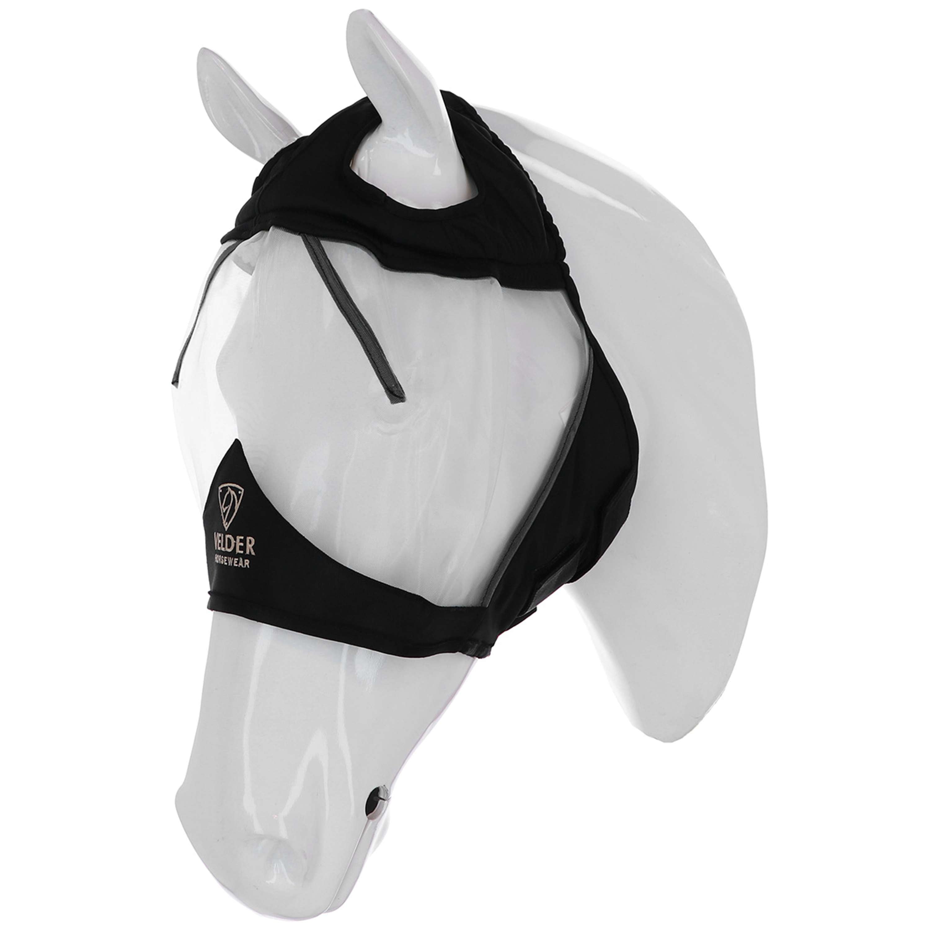 Velder Horsewear Premium Maschera per Mosche Senza orecchie Nero