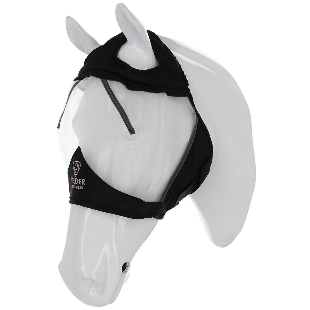 Velder Horsewear Premium Maschera per Mosche Senza orecchie Nero