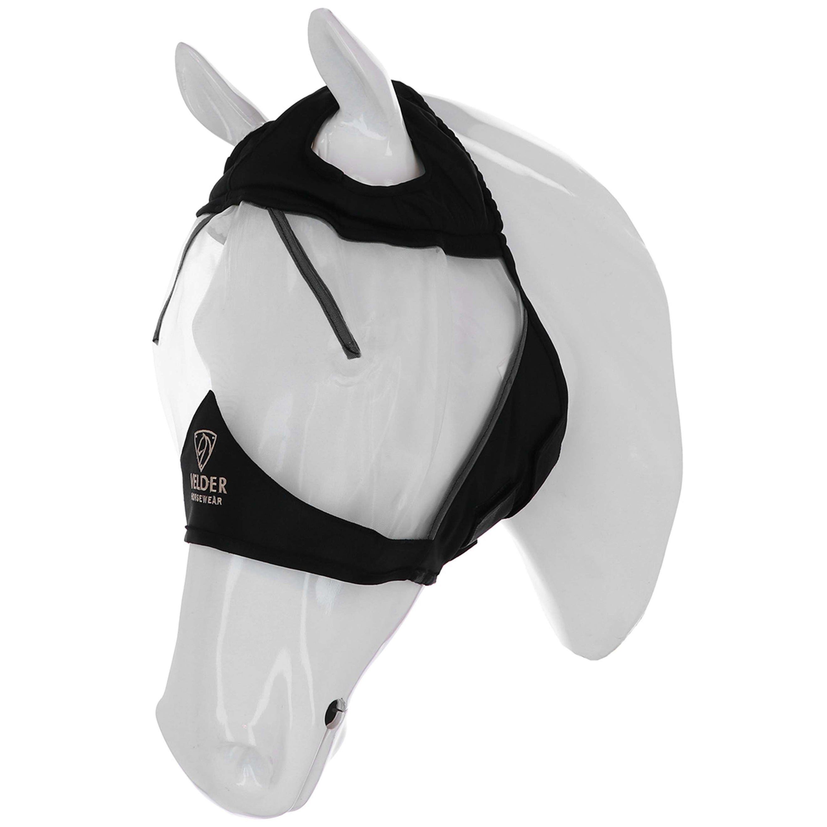 Velder Horsewear Premium Maschera per Mosche Senza orecchie Nero