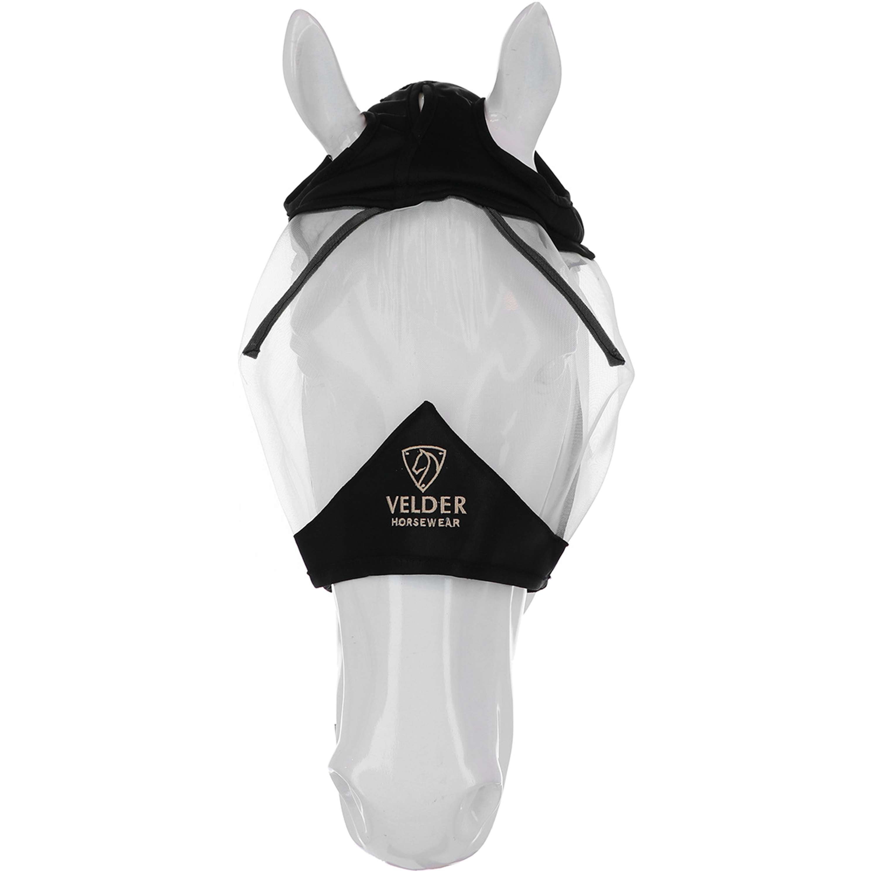 Velder Horsewear Premium Maschera per Mosche Senza orecchie Nero