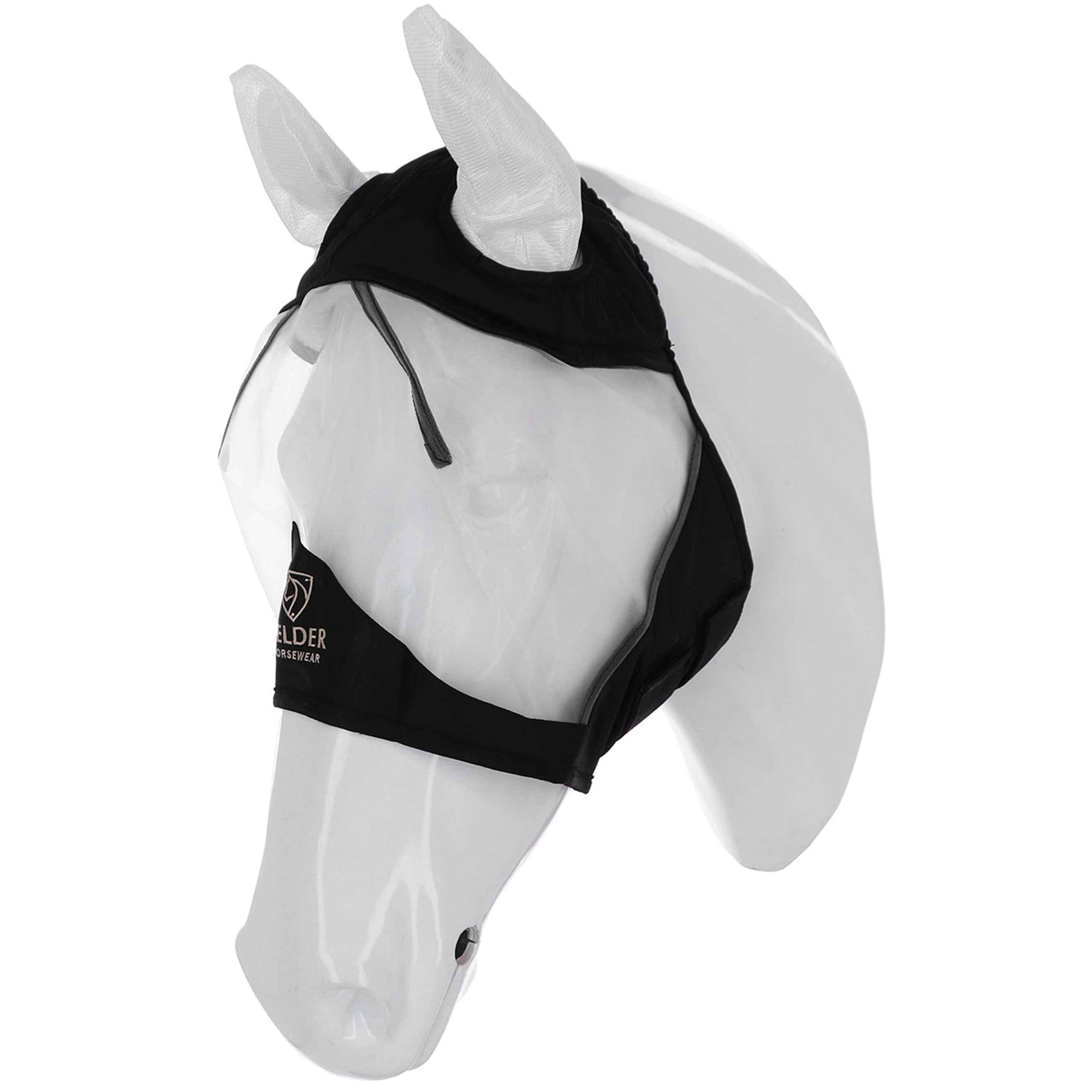 Velder Horsewear Premium Maschera per Mosche con Orecchie Nero