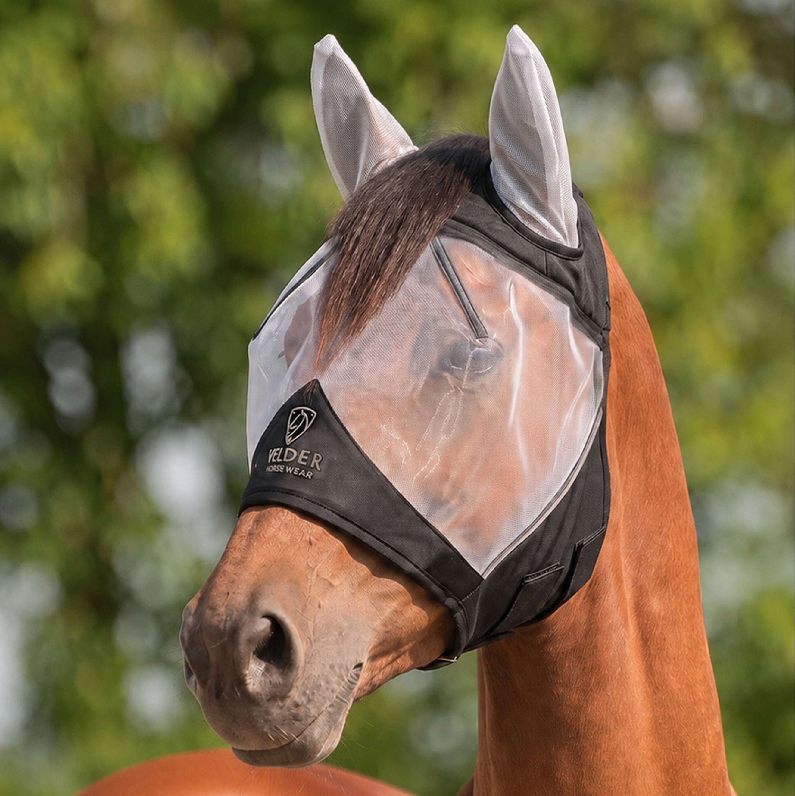 Velder Horsewear Premium Maschera per Mosche con Orecchie Nero