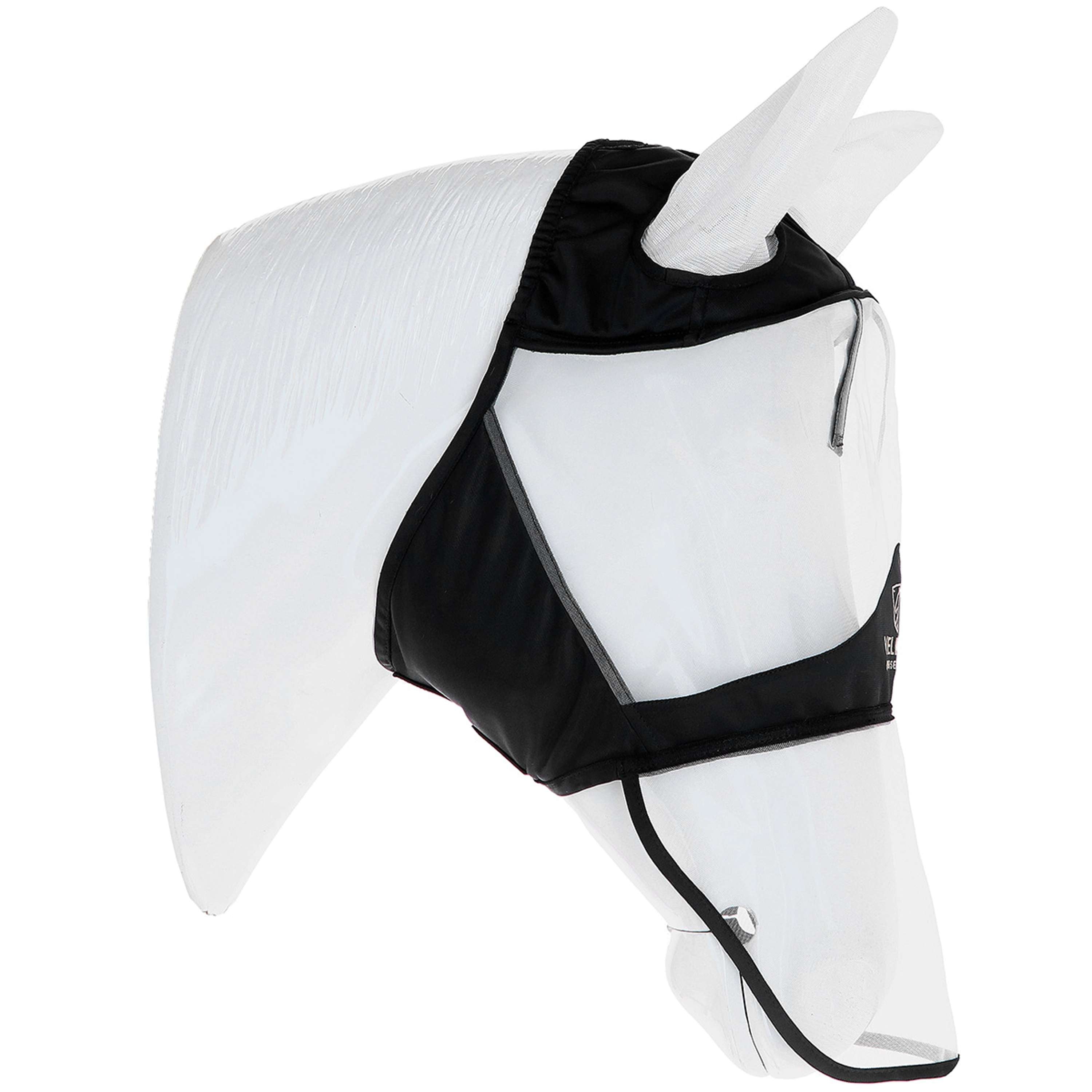 Velder Horsewear Premium Maschera per Mosche con Orecchie e Naso Nero