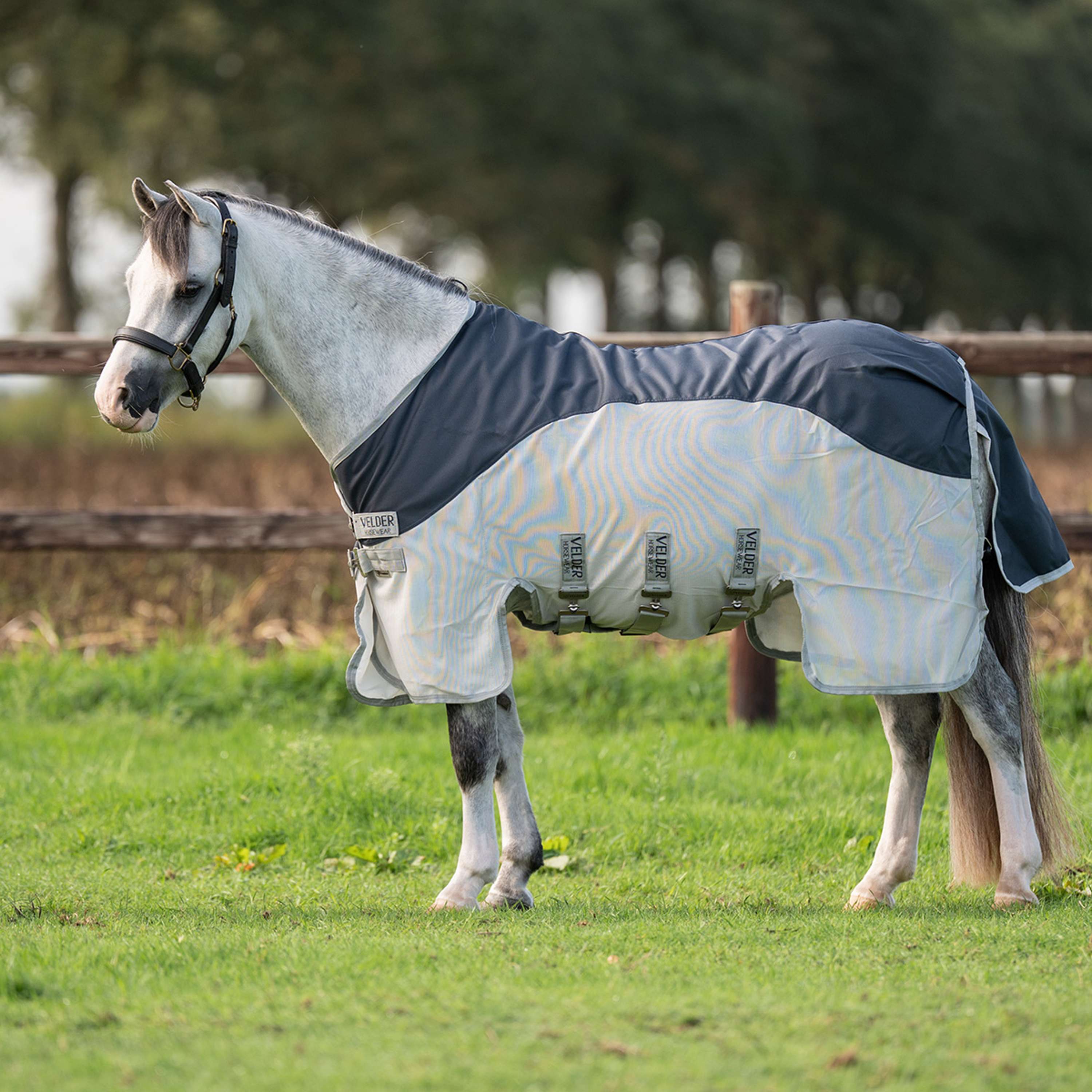 Velder Horsewear Premium Pony Coperta Antimosche Rainless Summer Navy/Field Grey