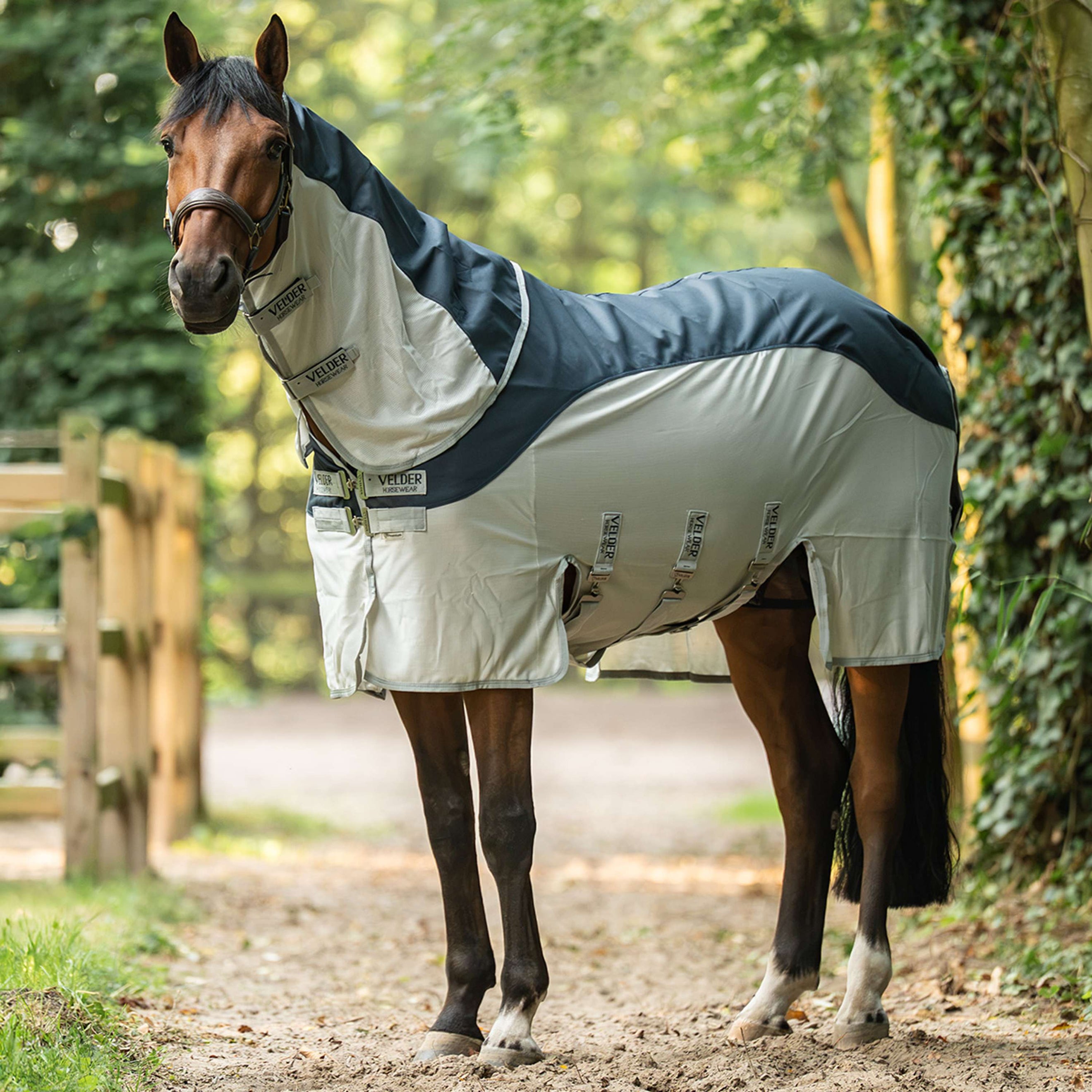 Velder Horsewear Premium Coperta Antimosche Rainless Summer Navy/Field Grey