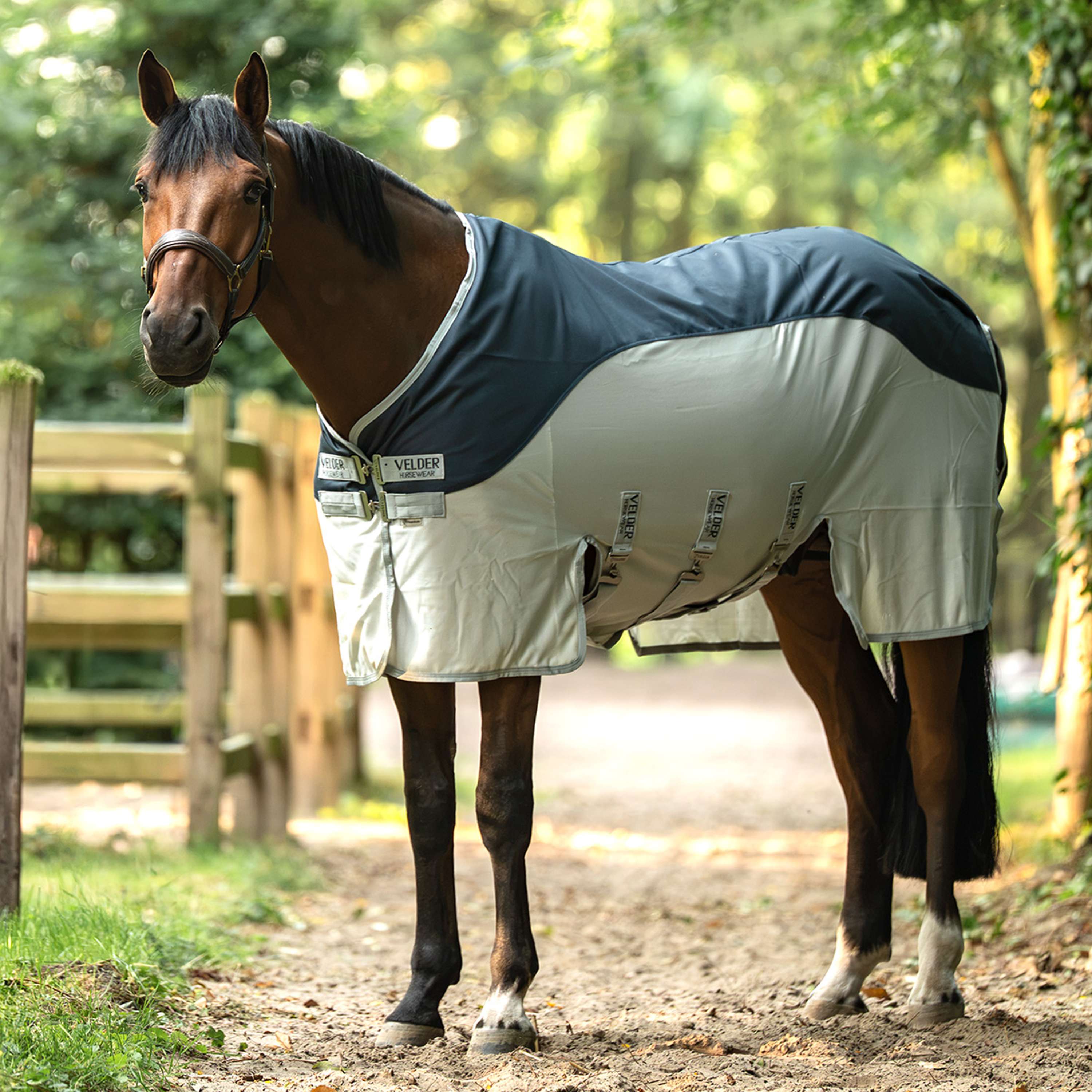 Velder Horsewear Premium Coperta Antimosche Rainless Summer Navy/Field Grey