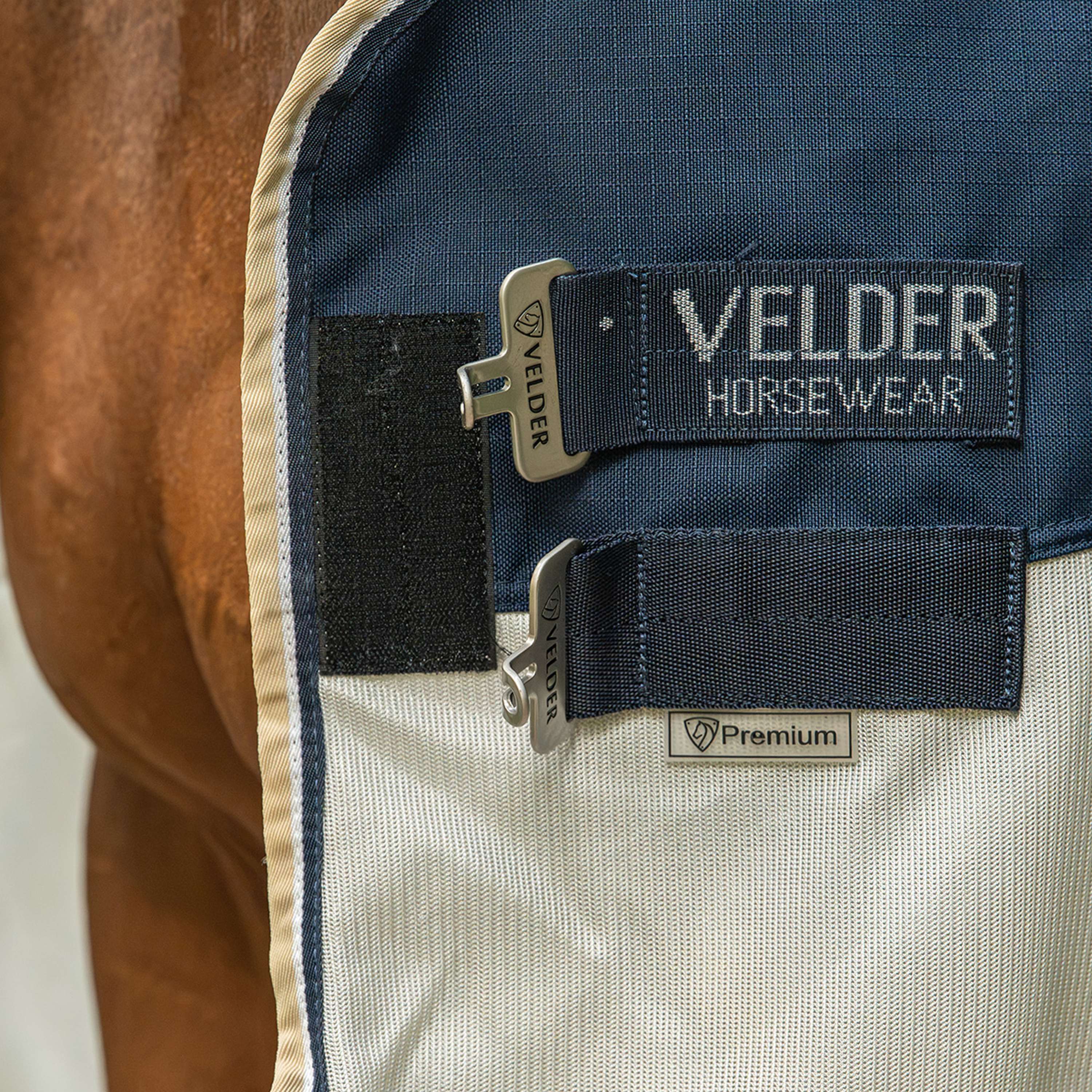 Velder Horsewear Premium Coperta Antimosche Waterproof-Top Navy/Pearl Silver