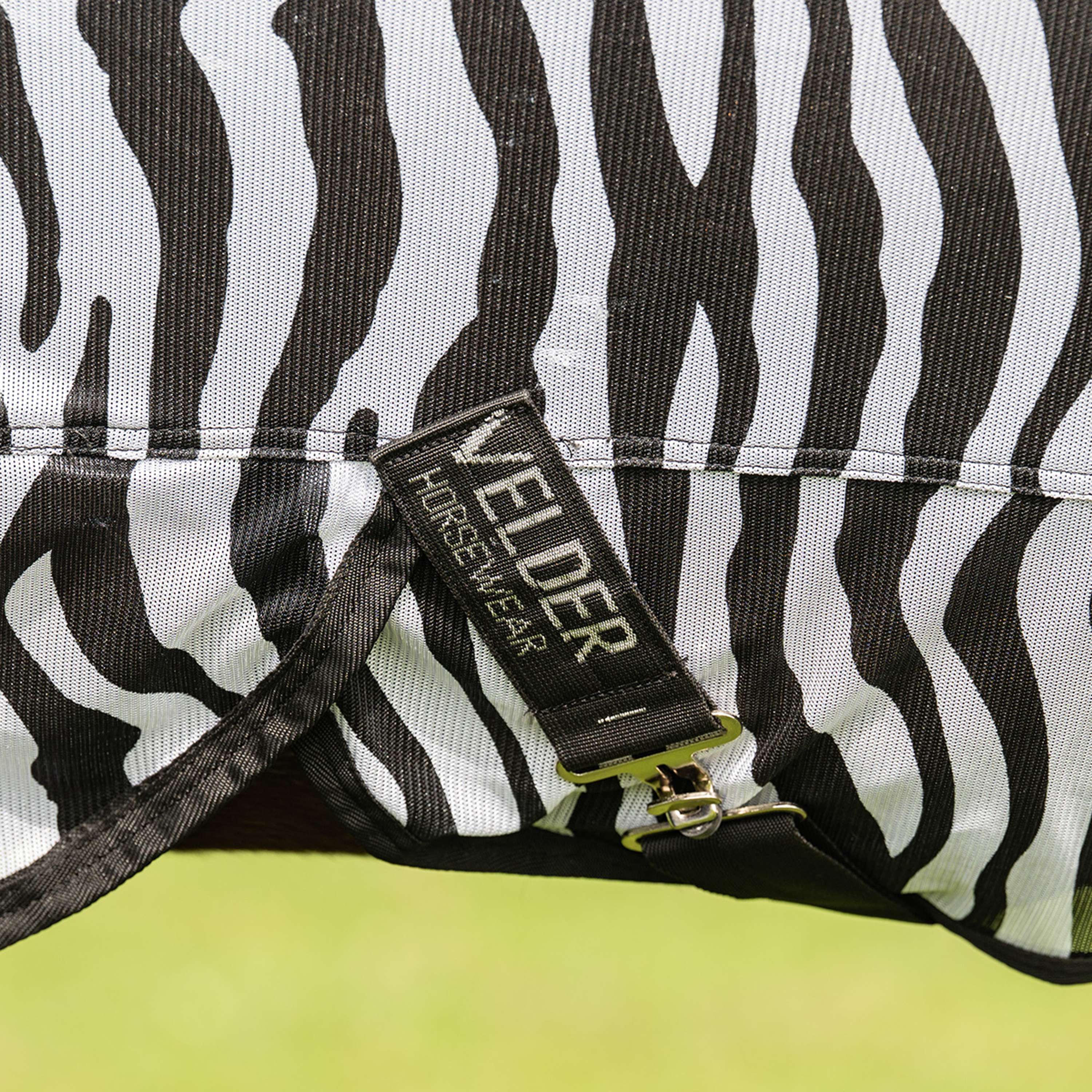 Velder Horsewear Essentials Pony Coperta Antimosche con Collo Zebra Nero/Bianco