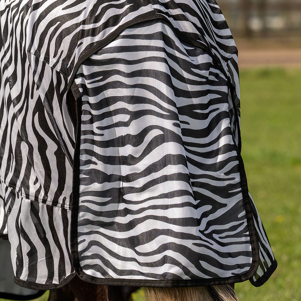 Velder Horsewear Essentials Pony Coperta Antimosche con Collo Zebra Nero/Bianco