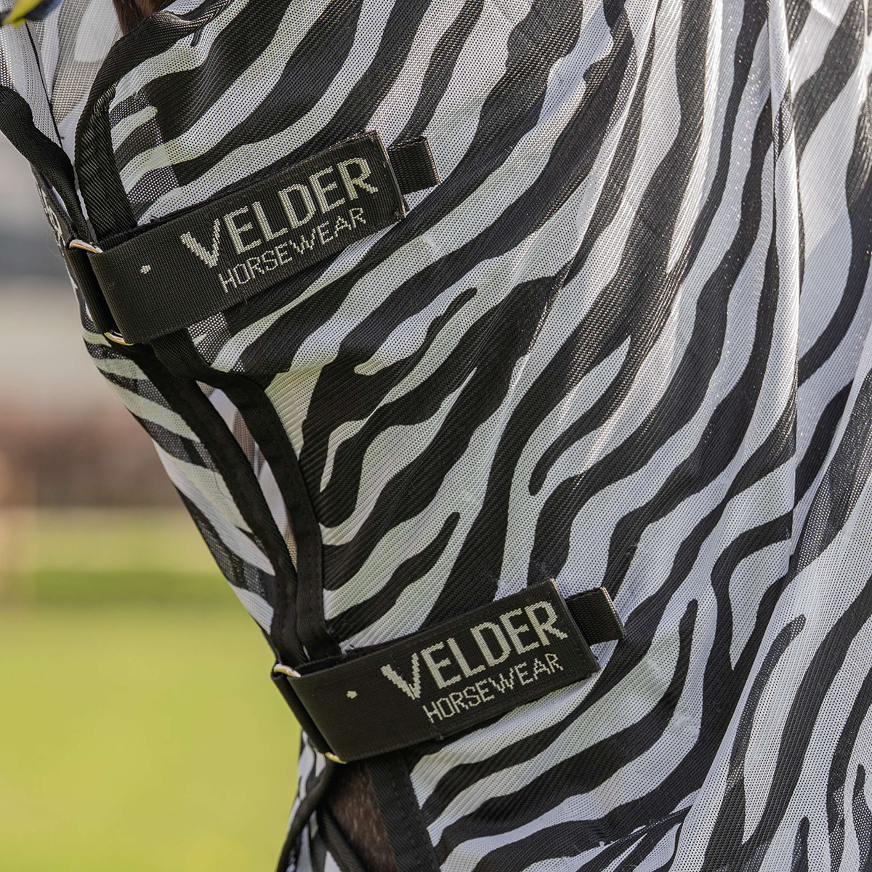 Velder Horsewear Essentials Pony Coperta Antimosche con Collo Zebra Nero/Bianco