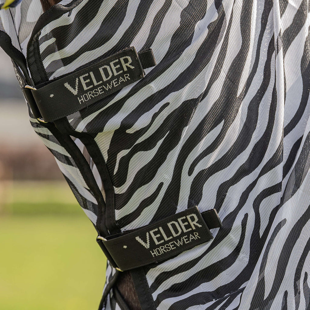 Velder Horsewear Essentials Pony Coperta Antimosche con Collo Zebra Nero/Bianco
