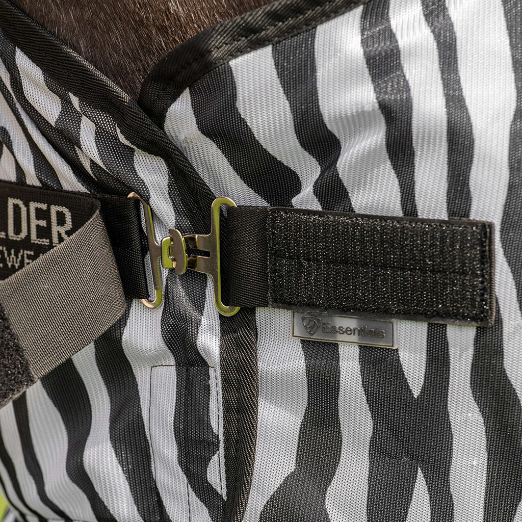 Velder Horsewear Essentials Coperta Antimosche con Collo Zebra Nero/Bianco