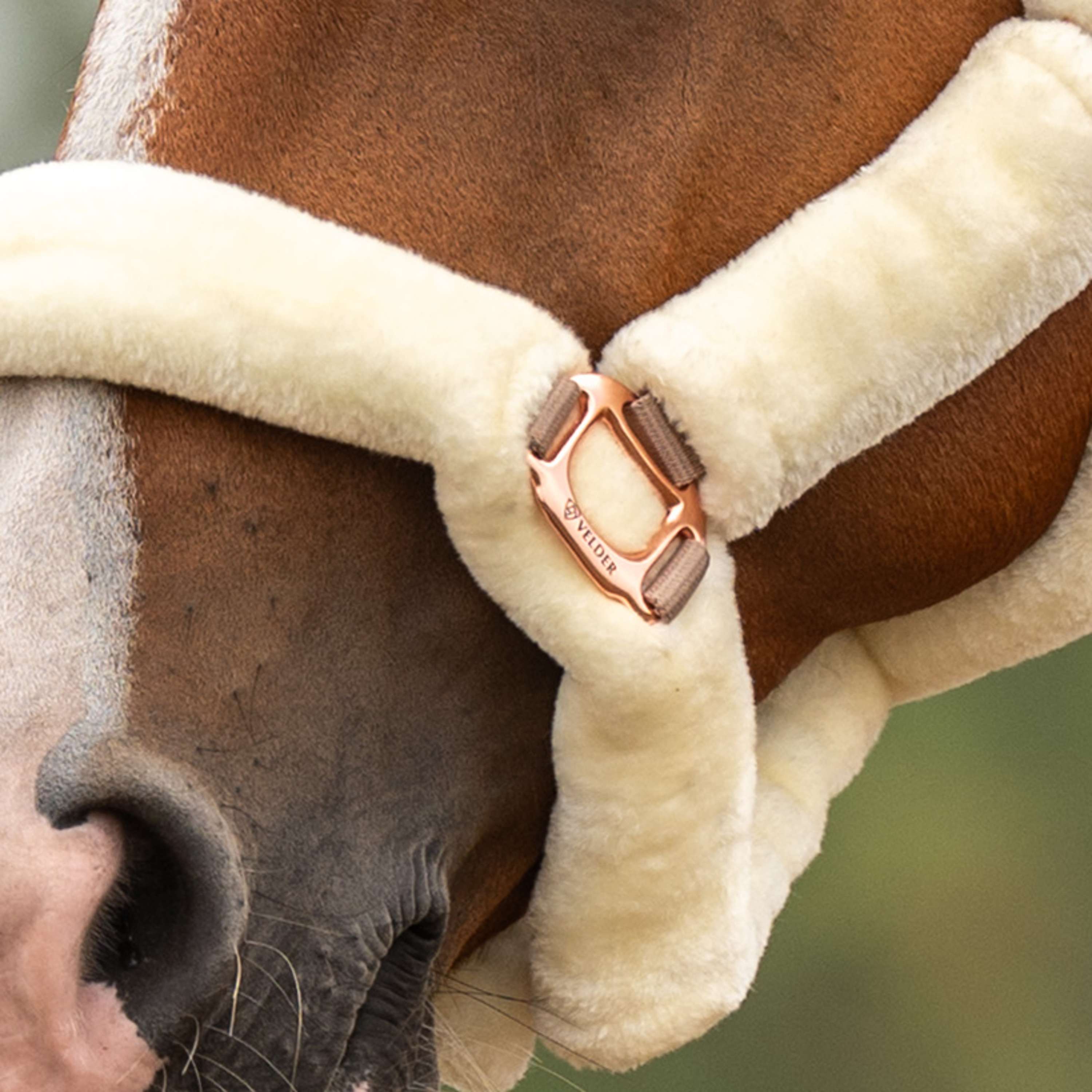 Velder Horsewear Premium Capezzina Comfort Fur Natural/Rosé