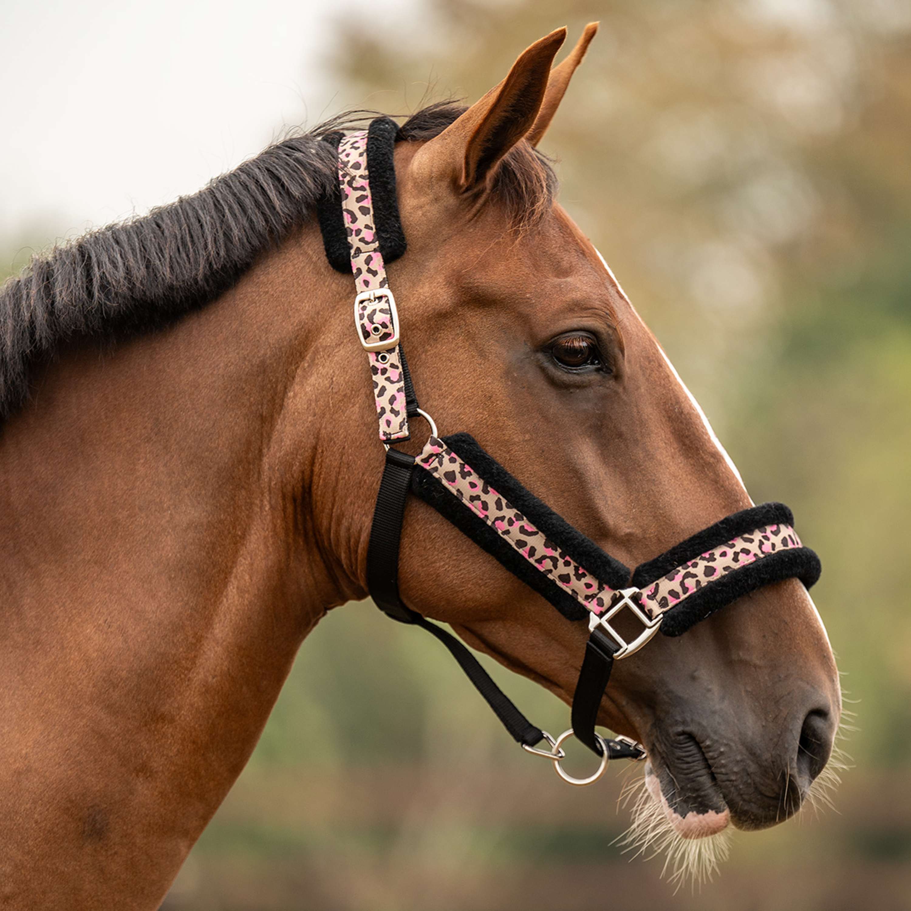 Velder Horsewear Essentials Capezzina Savanna Soft Sandstone Leopard
