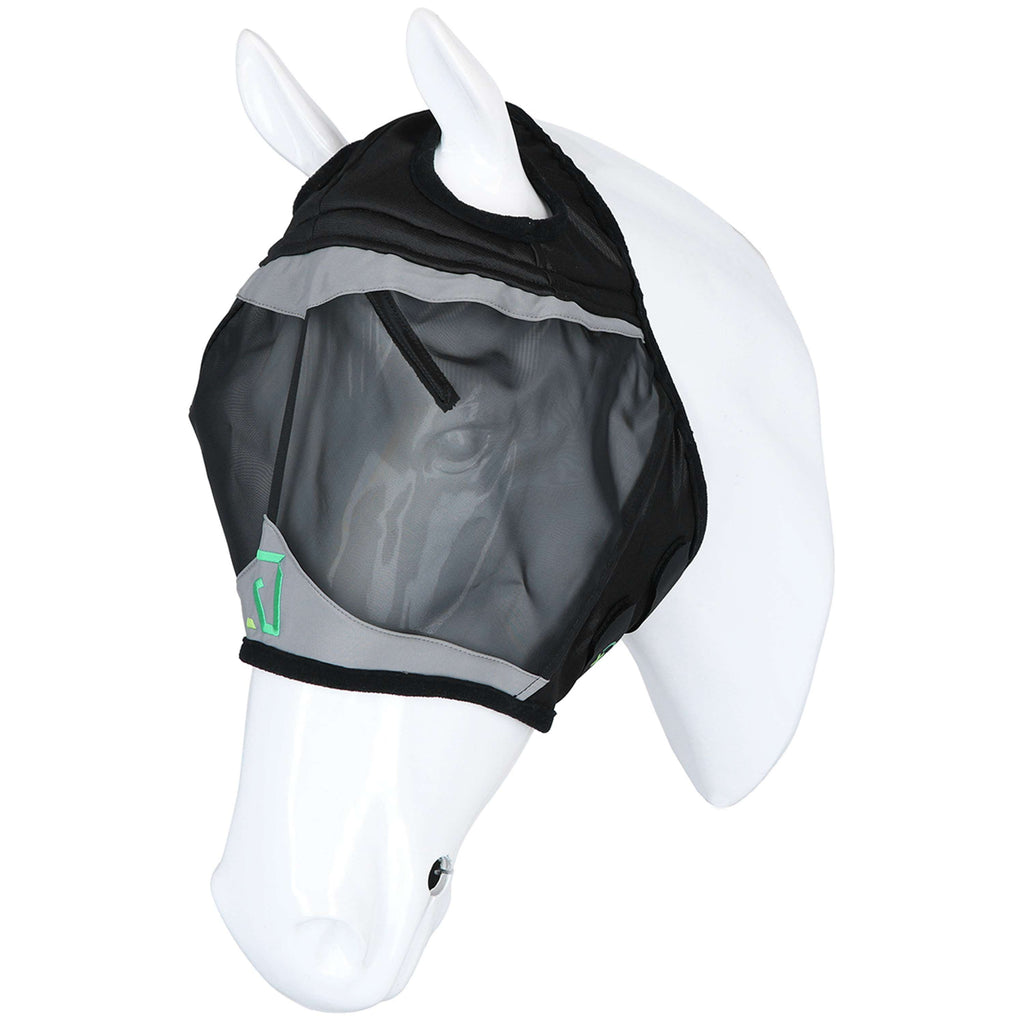 Agradi Horse Maschera per Mosche Fine Mesh con Foro per Orecchio Nero