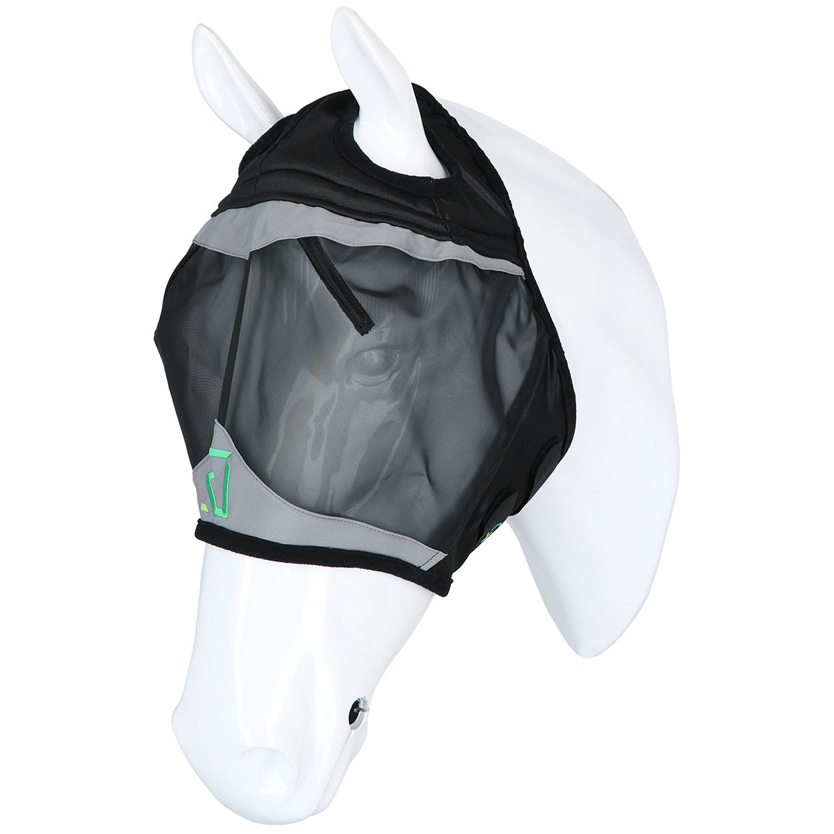 Agradi Horse Maschera per Mosche Fine Mesh con Foro per Orecchio Nero