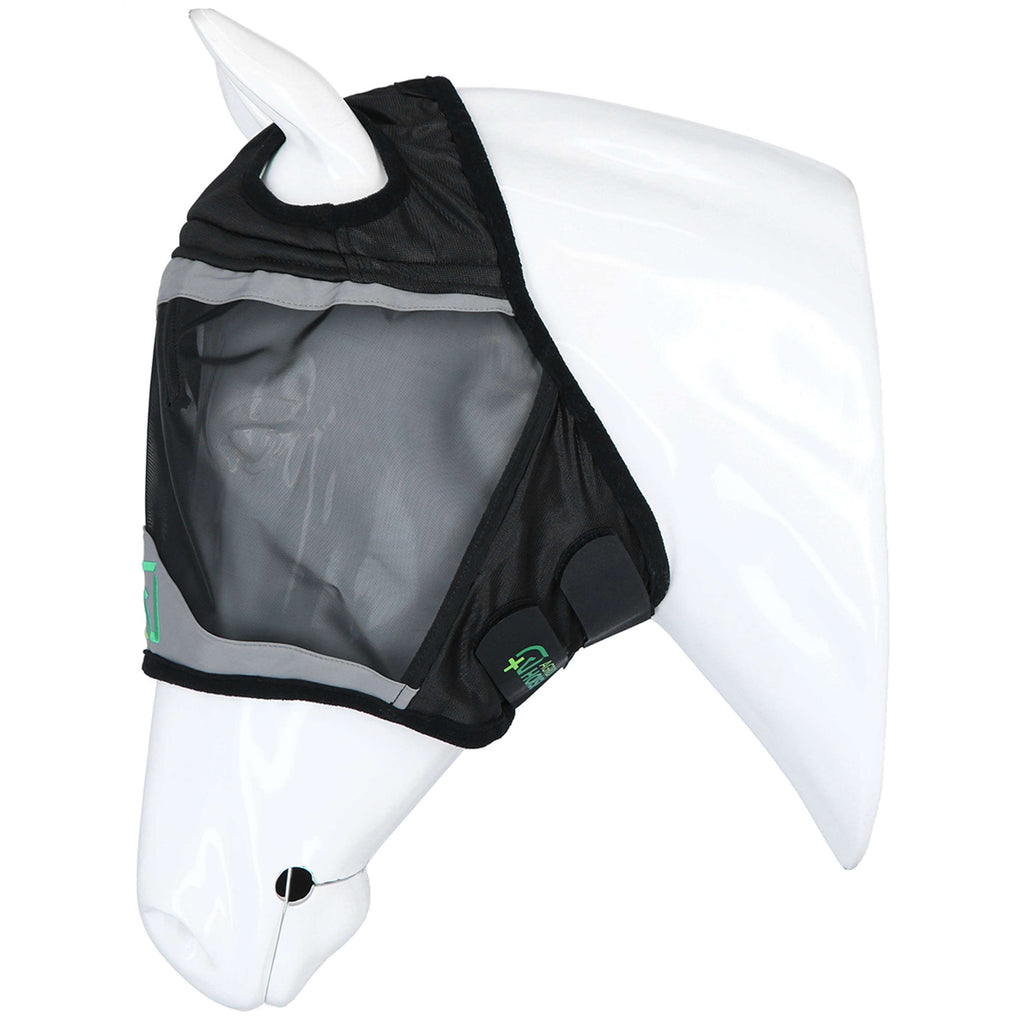 Agradi Horse Maschera per Mosche Fine Mesh con Foro per Orecchio Nero