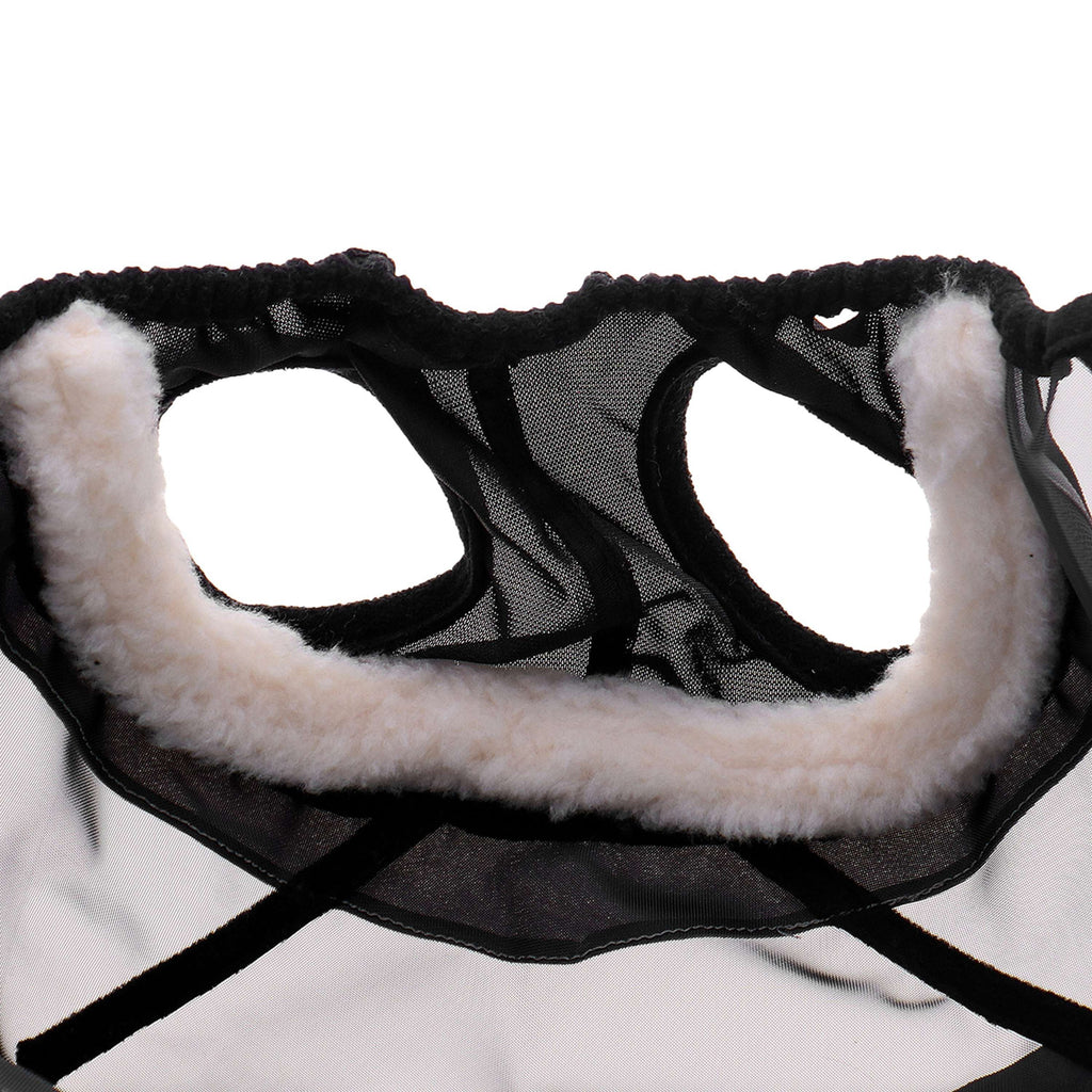 Agradi Horse Maschera per Mosche Fine Mesh con Foro per Orecchio Nero