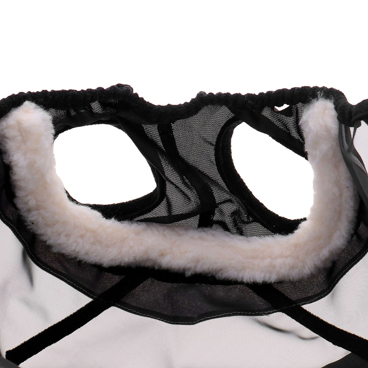 Agradi Horse Maschera per Mosche Fine Mesh con Foro per Orecchio Nero