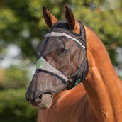 Agradi Horse Maschera per Mosche Fine Mesh con Foro per Orecchio e Naso Nero