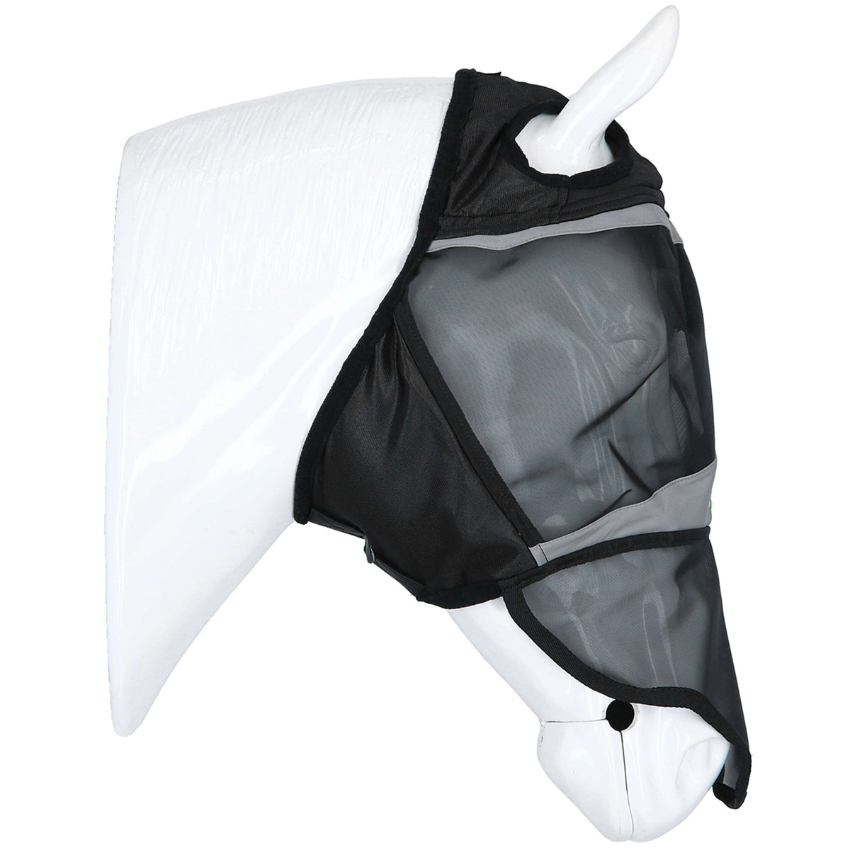 Agradi Horse Maschera per Mosche Fine Mesh con Foro per Orecchio e Naso Nero