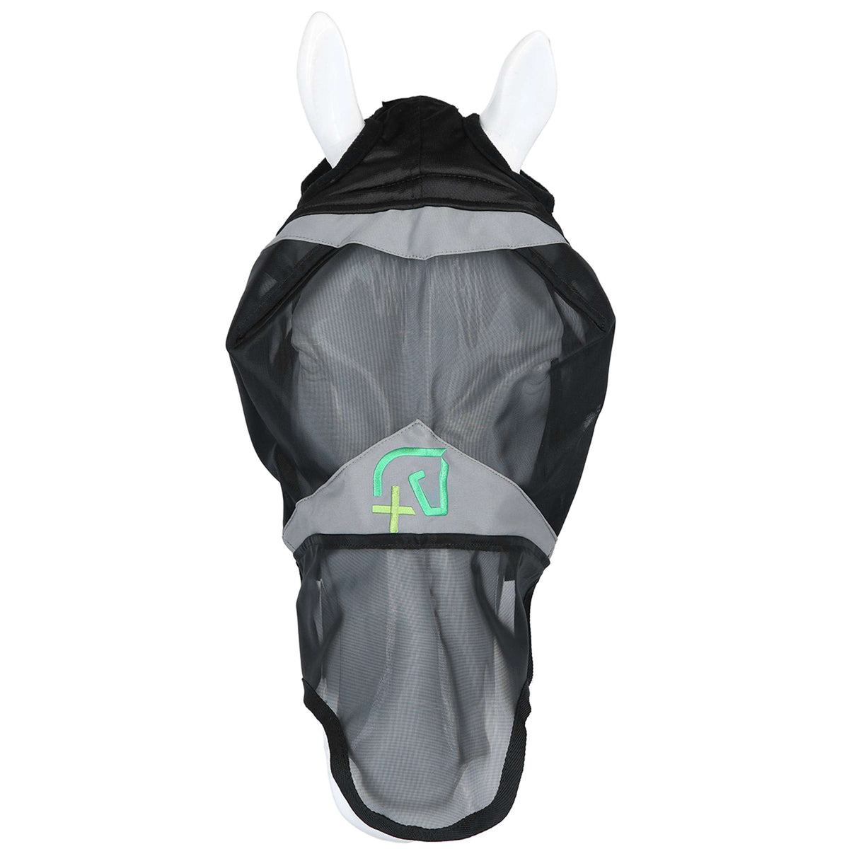 Agradi Horse Maschera per Mosche Fine Mesh con Foro per Orecchio e Naso Nero
