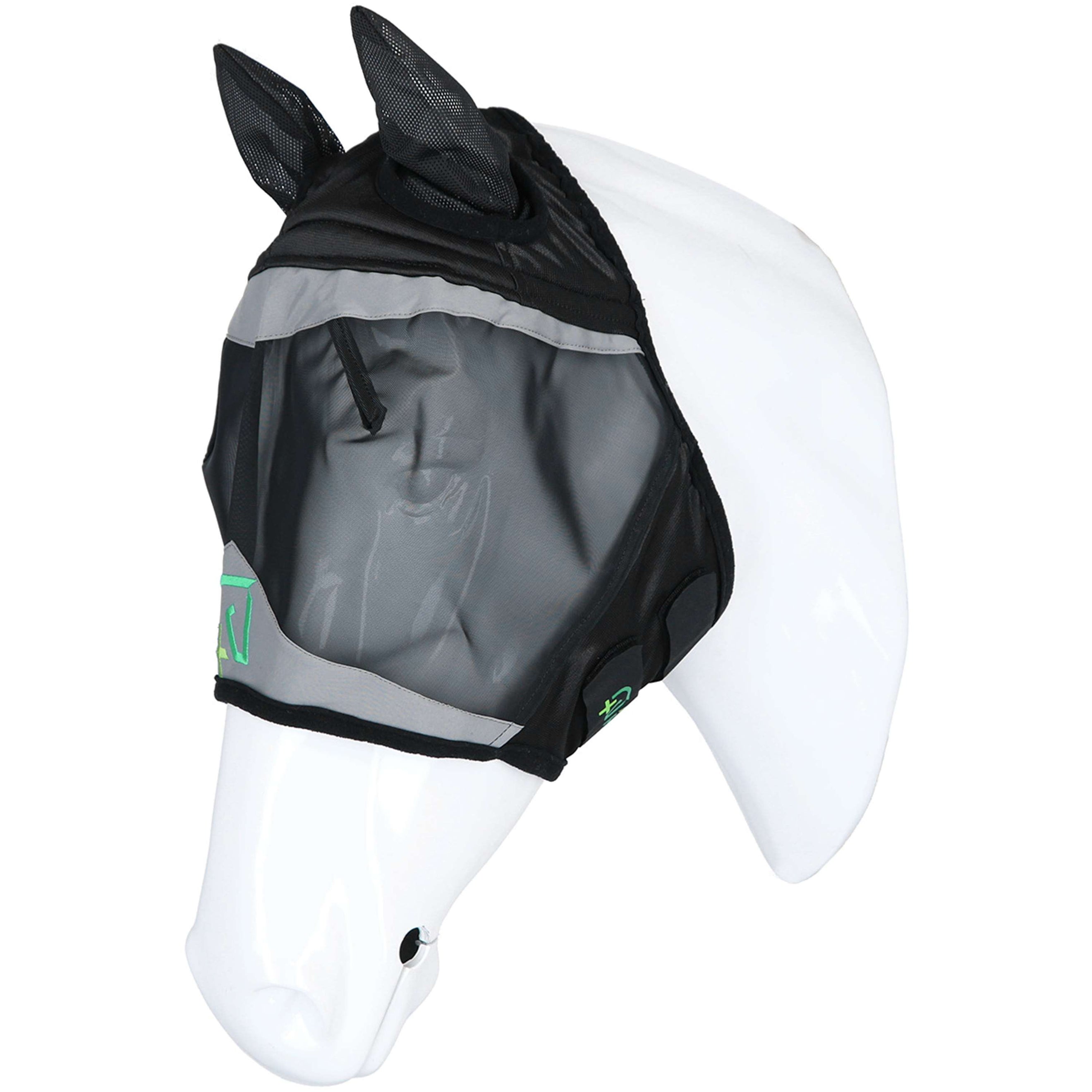 Agradi Horse Maschera per Mosche Fine Mesh con Orecchie Nero Agradi Horse Maschera per Mosche Fine Mesh con Orecchie Nero
