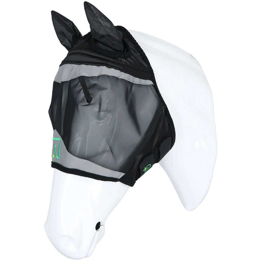 Agradi Horse Maschera per Mosche Fine Mesh con Orecchie Nero