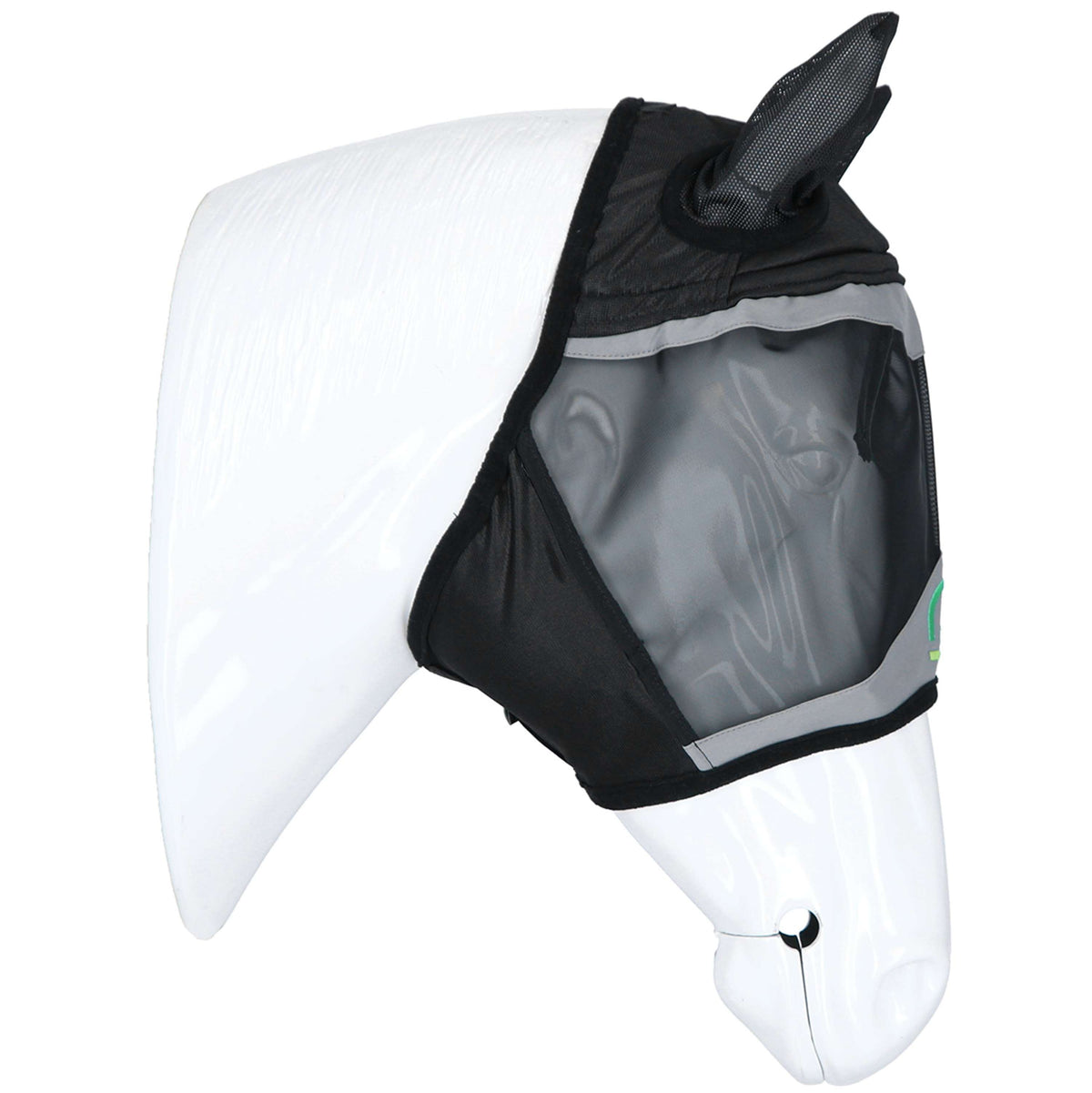 Agradi Horse Maschera per Mosche Fine Mesh con Orecchie Nero