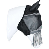 Agradi Horse Maschera per Mosche Fine Mesh con Orecchie e Frange Nero