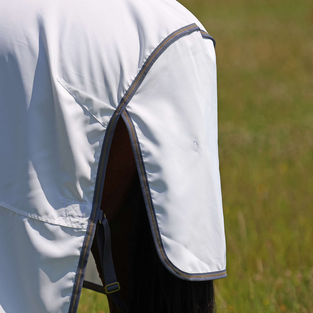 Highlander Plus by Shires Coperta per Eczema Sweet-Itch Combo Bianco/Airforce