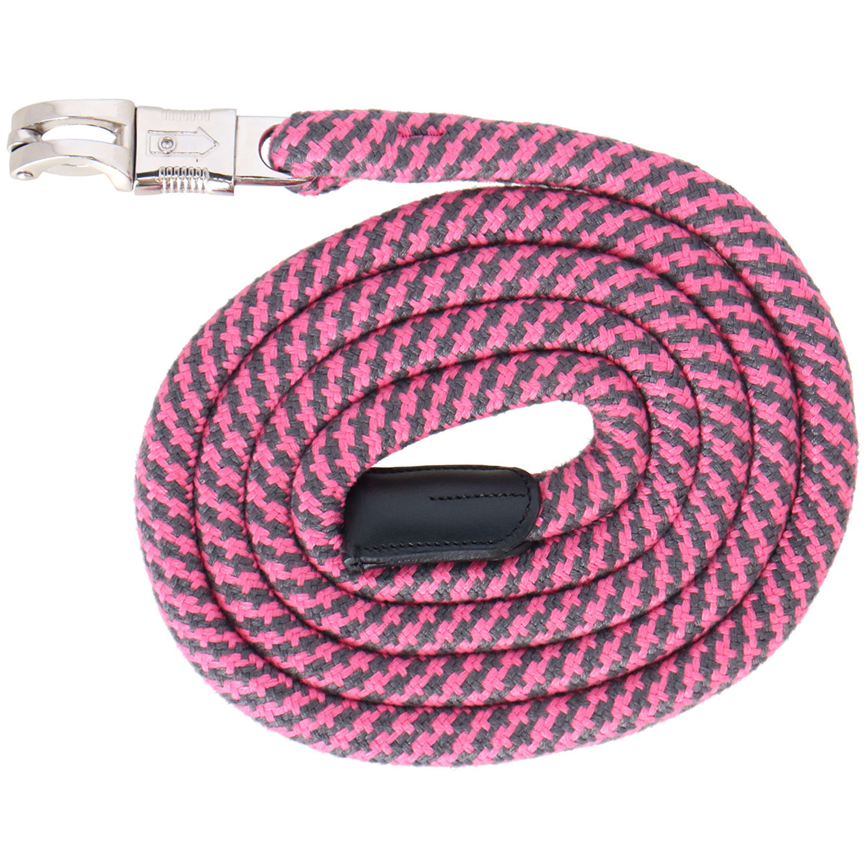 Velder Horsewear Corda per cavezza con Gancio di Panico Rosa/Grigio