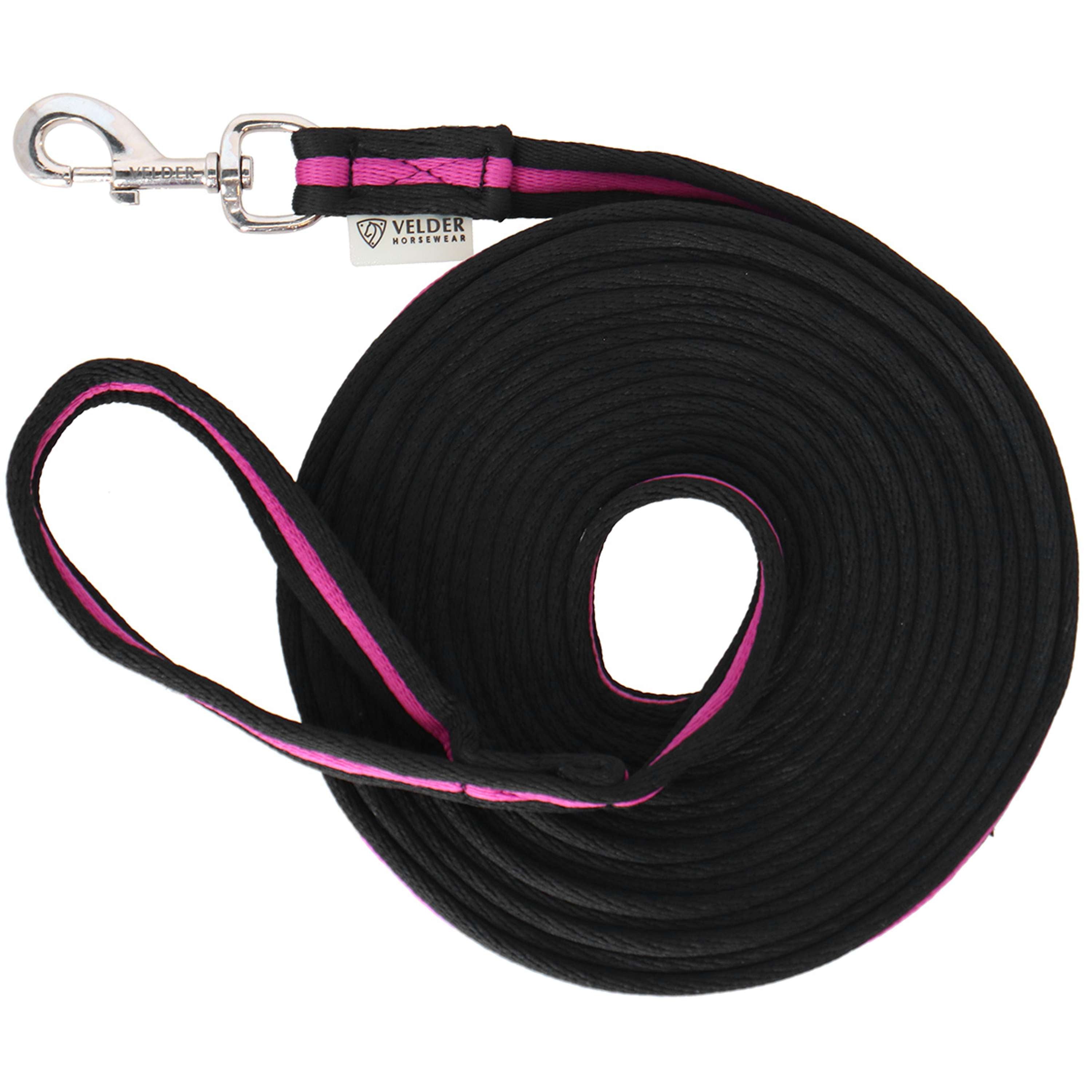 Velder Horsewear Longe Stripe Nero/Rosa