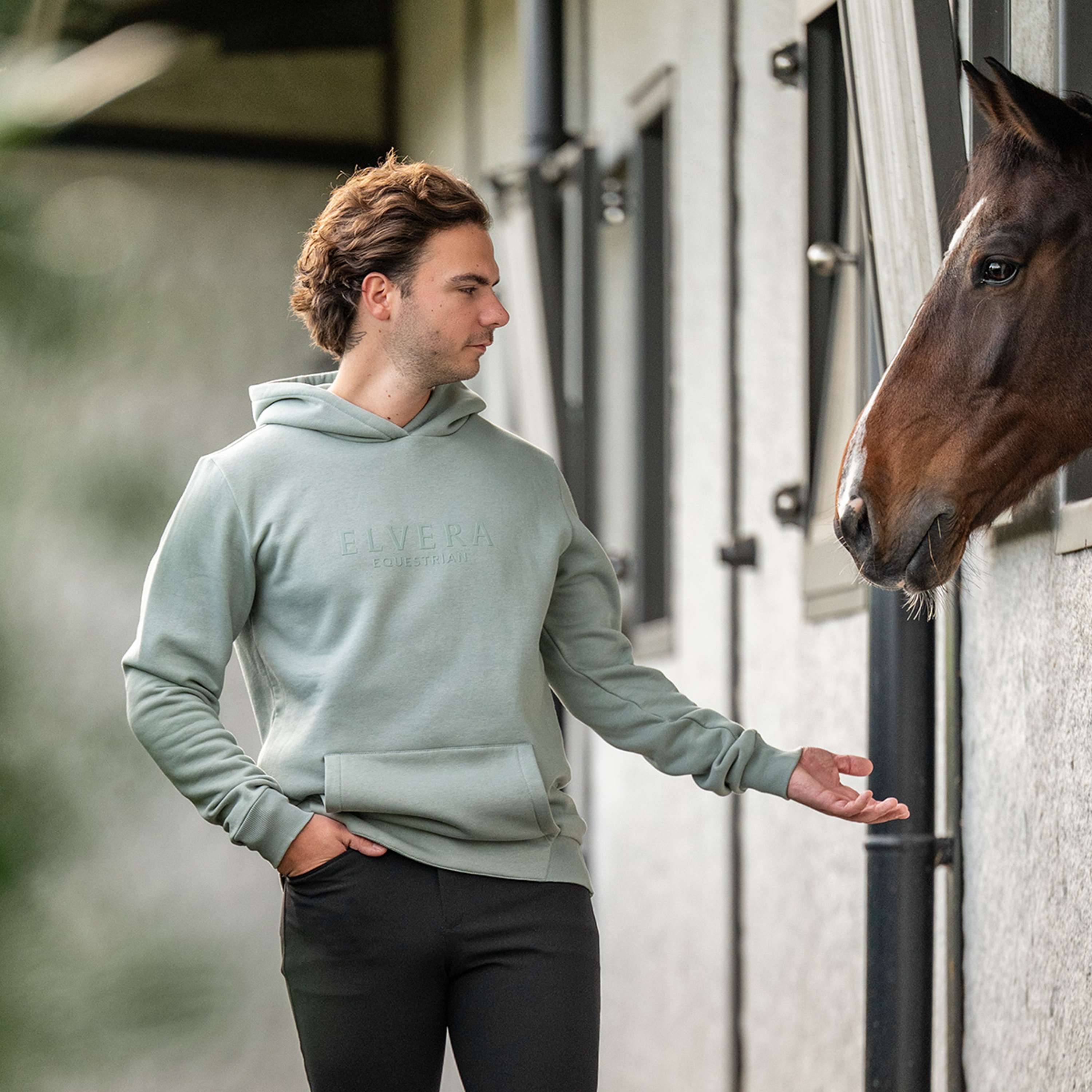 Elvera Equestrian Felpa con cappuccio EEUnity Green Meleu
